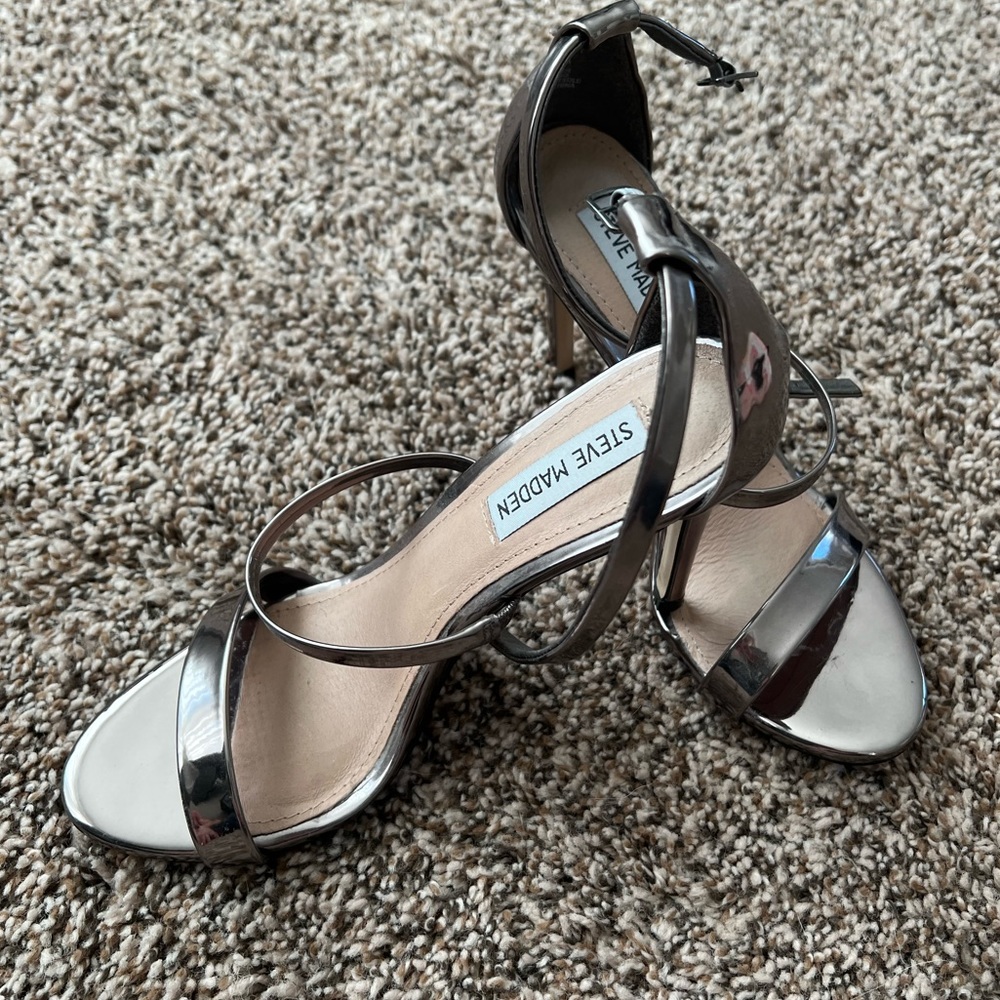 Crome strappy heels